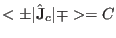 $\displaystyle <\pm\vert{\hat \mathbf J}_c\vert\mp>=C$