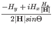 $\displaystyle \frac{-H_y+i H_x \frac{H_z}{\vert\mathbf H\vert}}{2\vert\mathbf H\vert sin\Theta}$