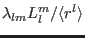 $ \lambda_{lm} L_l^m /\langle r^l \rangle$