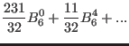 $\displaystyle \frac{231}{32} B_6^0+\frac{11}{32} B_6^4+...$