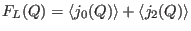 $F_L(Q)=\langle j_0 (Q) \rangle + \langle j_2 (Q) \rangle$