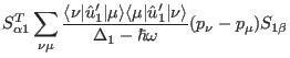 $\displaystyle S^T_{\alpha1}\sum_{\nu\mu}\frac{\langle \nu\vert\hat u_1'\vert\mu...
...hat u_1'\vert\nu \rangle}{\Delta_1 -\hbar \omega}
(p_{\nu} -p_{\mu}) S_{1\beta}$