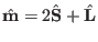 $\hat \mathbf m=2\hat \mathbf S+ \hat \mathbf L $